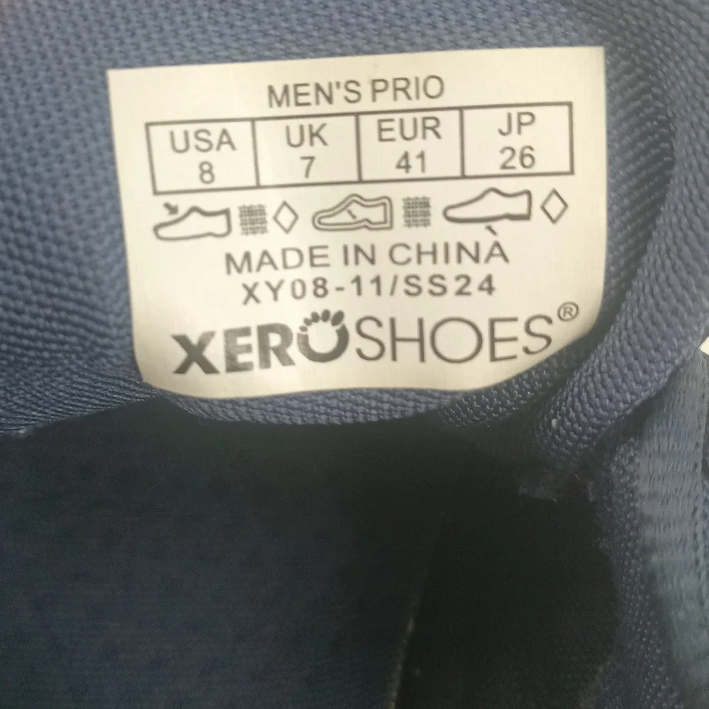 Xero Shoes Mens Prio Barefoot Running Shoes Navy Blue Minimalist‎ Sneaker Size 8